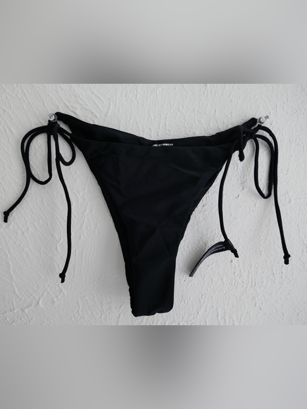 Ark Swimwear Black Tie Sides Bikini Bottom